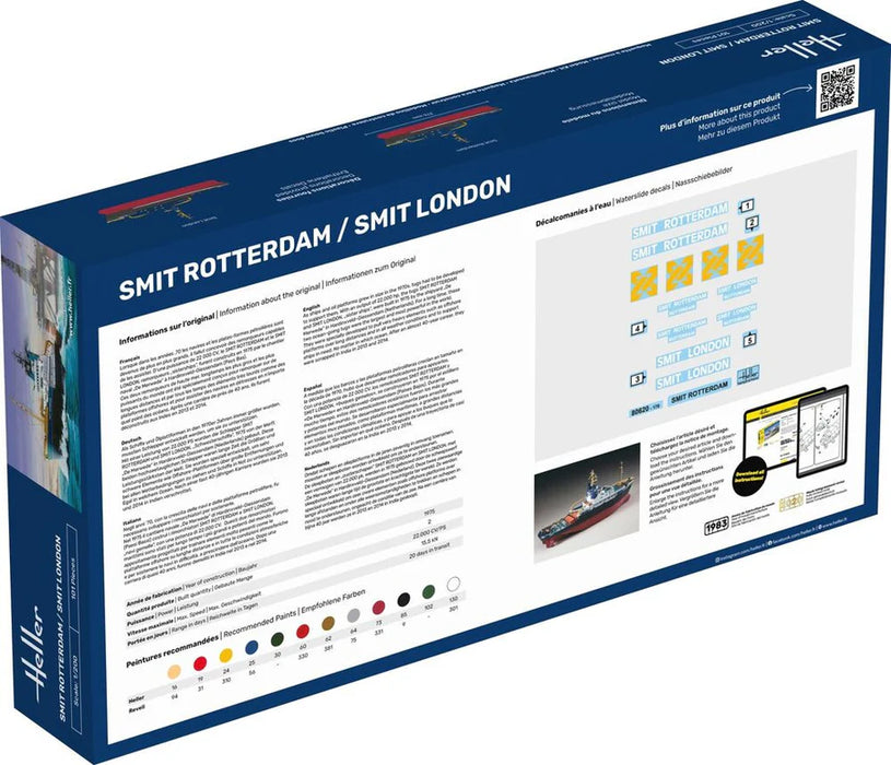 Heller 56620 1/200 SMIT Rotterdam / SMIT London Model Ship Starter Set Kit