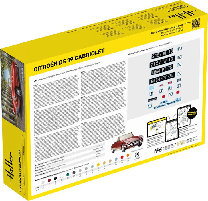 Heller 56796 1/16 Citroën DS 19 Cabriolet Model Starter Set