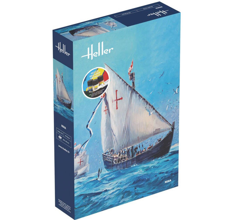 Heller 56815 1/75 Niña Sailing Ship Model Starter Set