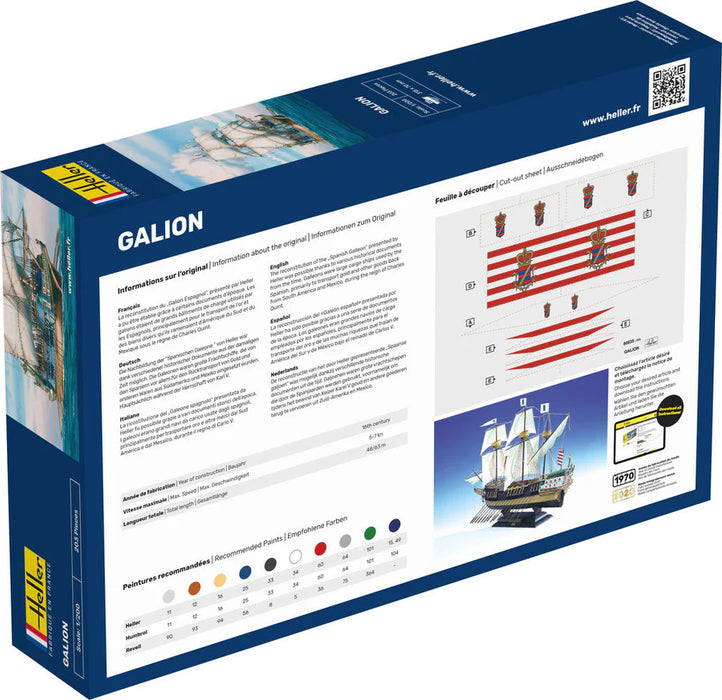 Heller 56835 1/200 Galion Model Ship Starter Set