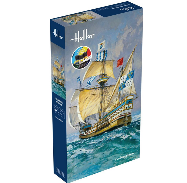 Heller 56841 1/150 La Grande Hermine Model Ship Starter Set