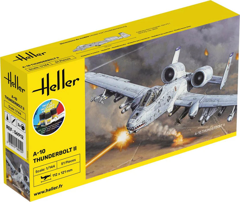 Heller 56912 1/144 A-10 Thunderbolt II Model Aircraft Starter Set