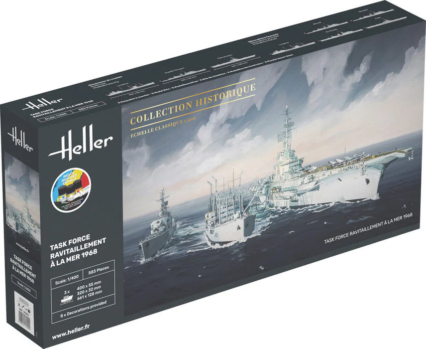Heller 57092 1/400 Task Force Ravitaillement à la Mer 1968 Starter Set (3 Model Ship Kits)