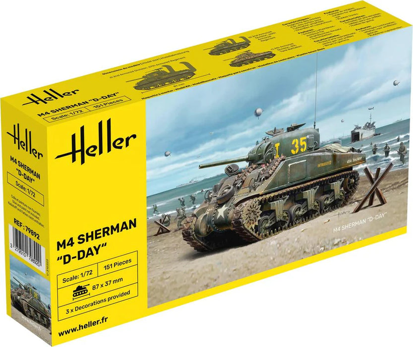Heller 79892 1/72 M4 Sherman Tank "D-Day" Model Kit