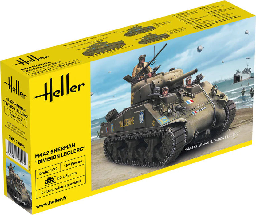 Heller 79894 1/72 M4A2 Sherman Tank "Division Leclerc" Model Kit