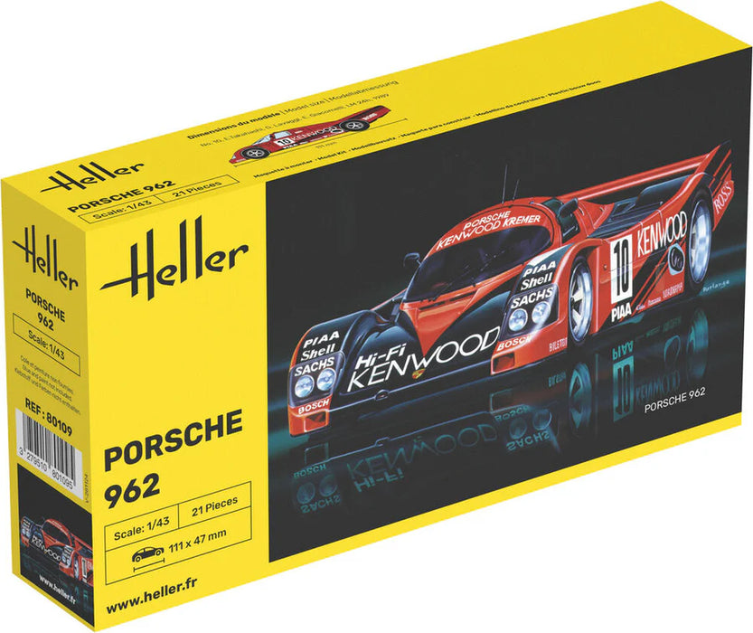 Heller 80109 1/43 Porsche 962 Sports Car Model Kit