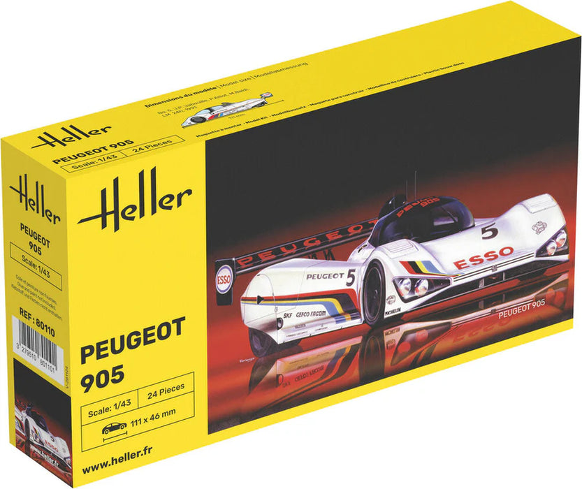 Heller 80110 1/43 Peugeot 905 Car Model Kit
