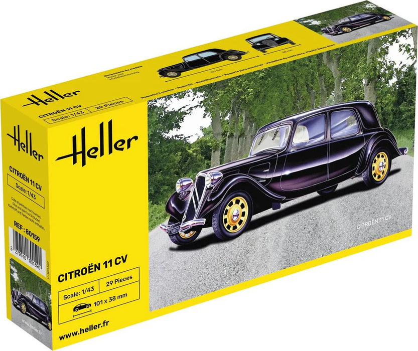 Heller 80159 1/43 Citroën 11 CV Car Model Kit