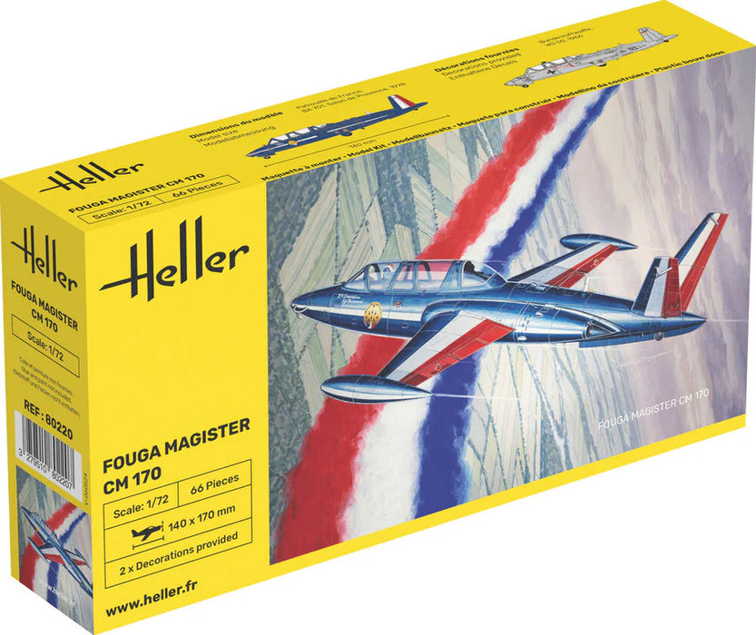 Heller 80220 1/72 Fouga CM 170 Magister Model Aircraft Kit
