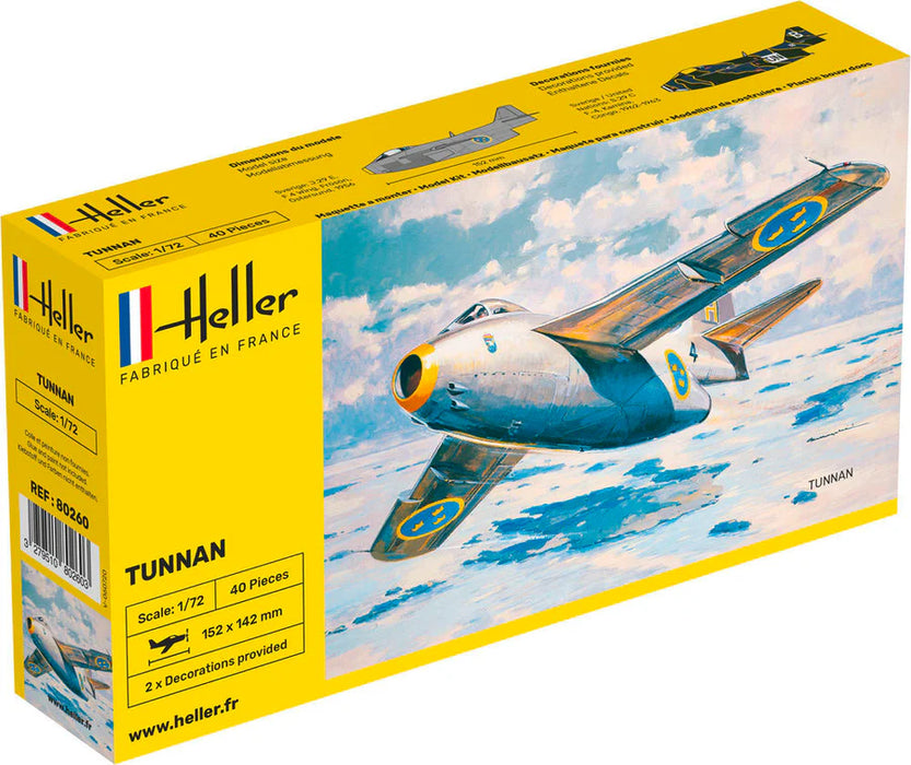 Heller 80260 1/72 Saab 29 Tunnan Model Aircraft Kit
