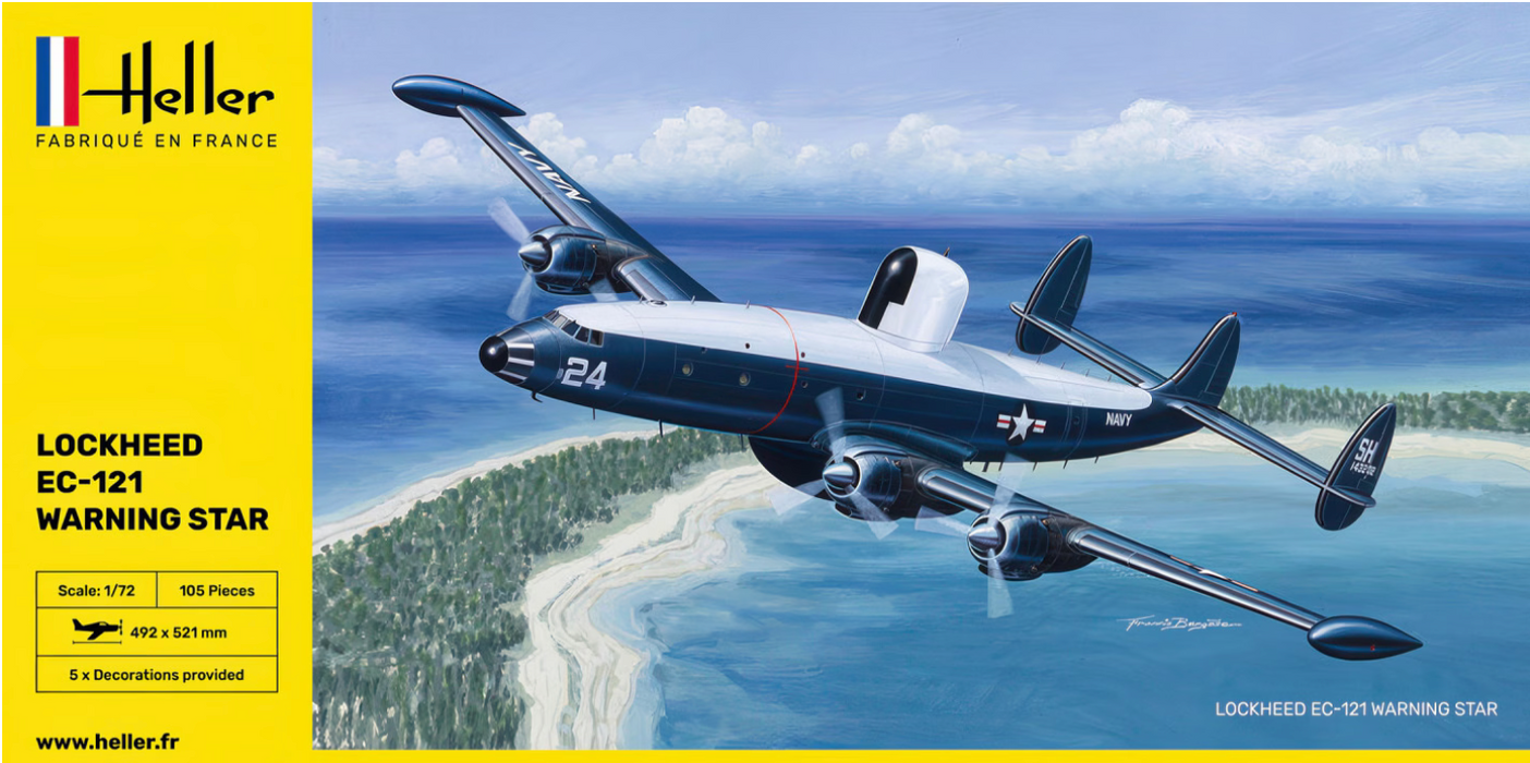 Heller 80311 1/72 Lockheed EC-121 Warning Star USN Model Aircraft Kit