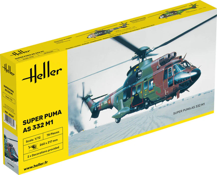 Heller 80367 1/72 Super Puma AS 332 M1 Helicopter Model Kit
