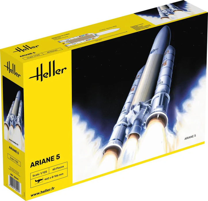 Heller 80441 1/125 Ariane V Launch Rocket Model Kit
