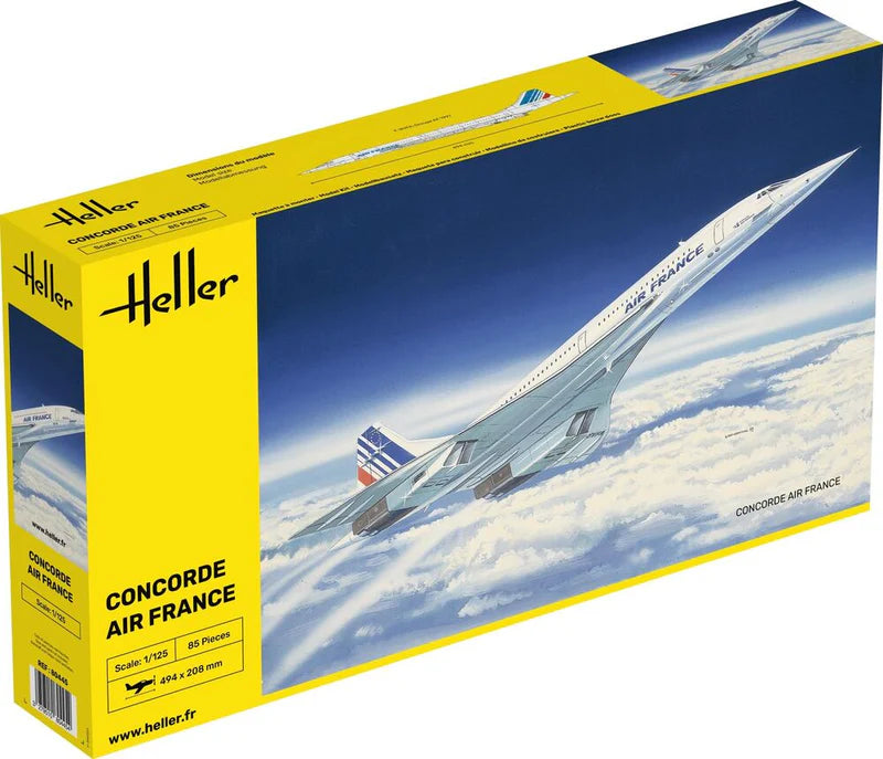 Heller 80445 1/125 Concorde Air France Airliner Model Aircraft Kit