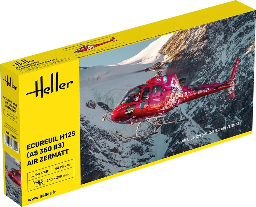 Heller 80490 1/48 Ecureuil H125 (AS 350 B3) Air Zermatt Helicopter Model Kit