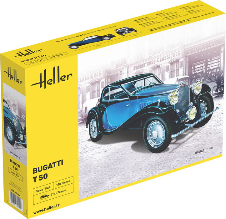 Heller 80706 1/24 Bugatti T50 Car Model Kit