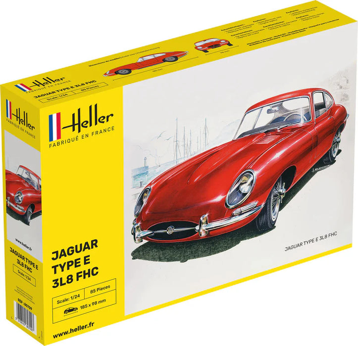 Heller 80709 1/24 Jaguar Type E 3L8 FHC Sports Car Model Kit