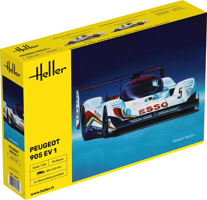 Heller 80718 1/24 Peugeot 905 EV 1 bis Car Model Kit