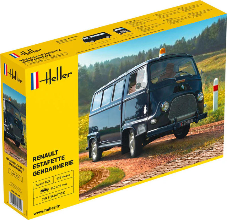 Heller 80742 1/24 Renault Estafette Police Utility Van Model Kit