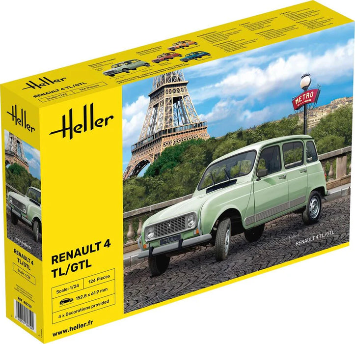 Heller 80759 1/24 Renault 4 TL/GTL 4-Door Car Model Kit