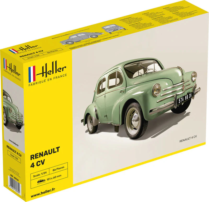 Heller 80762 1/24 Renault 4 CV 4-Door Car Model Kit