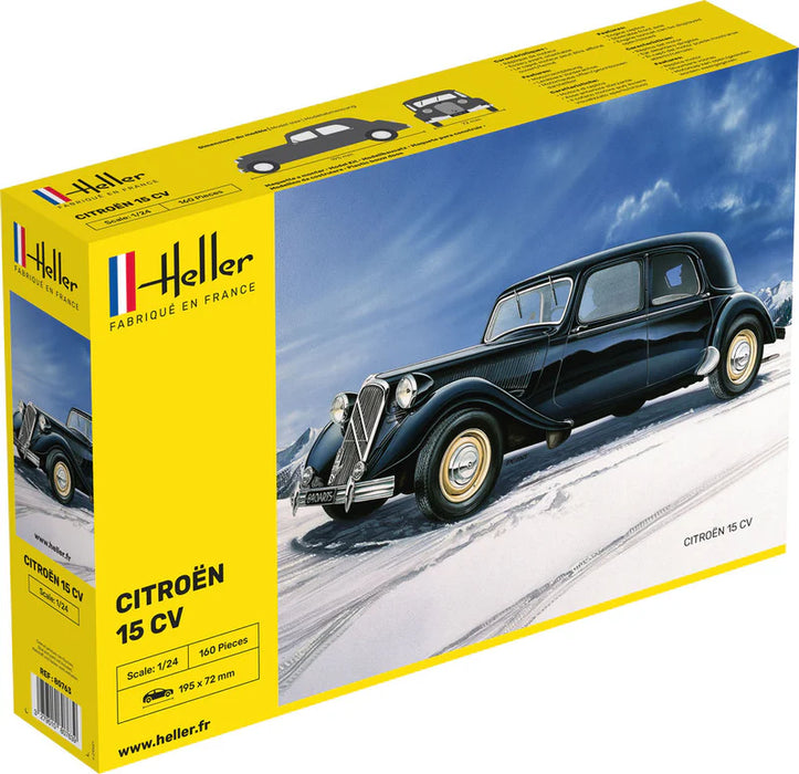 Heller 80763 1/24 Citroen 15CV 4-Door Sedan Car Model Kit
