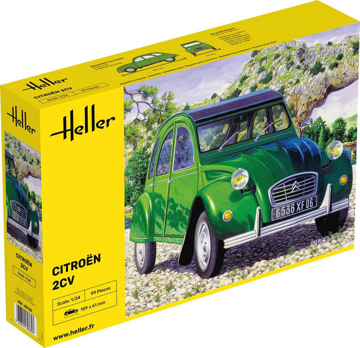 Heller 80765 1/24 Citroen 2CV 4-Door Car Model Kit