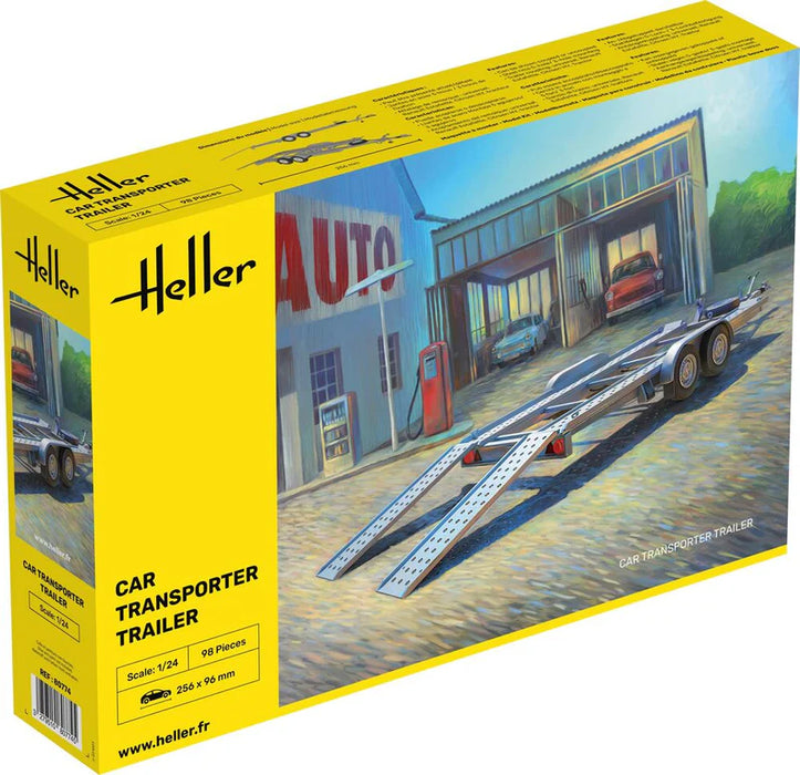 Heller 80774 1/24 Car Transporter Trailer Model Kit