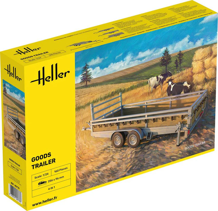 Heller 80778 1/24 Goods Trailer Model Kit