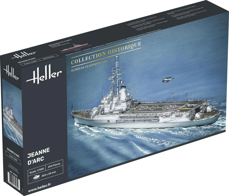 Heller 81034 1/400 Jeanne D'Arc French Helicopter Carrier Model Ship Kit