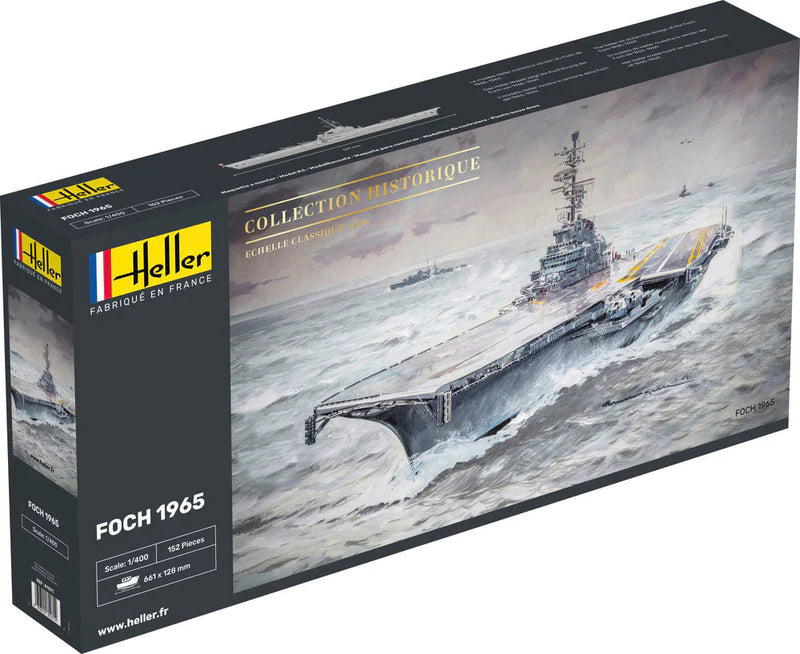 Heller 81071 1/400 Foch French Aircraft Carrier 1965 Model Ship Kit