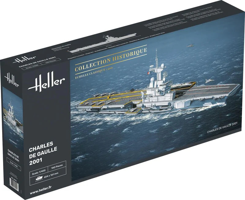 Heller 81072 1/400 Charles De Gaulle French Aircraft Carrier 2001 Model Ship Kit