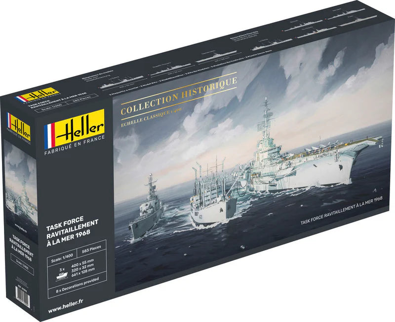Heller 81092 1/400 Task Force Ravitaillement à la Mer 1968 (3 Model Ship Kits)