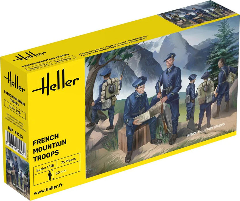 Heller 81223 1/35 Chasseurs Alpins French Mountain Troops Figures Model Kit