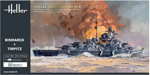 Heller 85078 1/400 Bismarck + Tirpitz Model Ship Kits