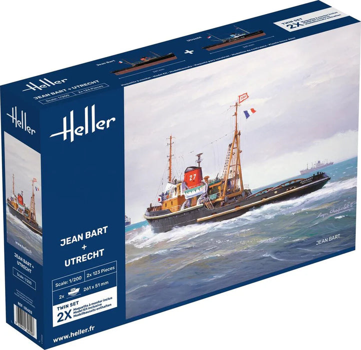 Heller 85602 1/200 Jean Bart + Utrecht Tugboat Model Ship Kit