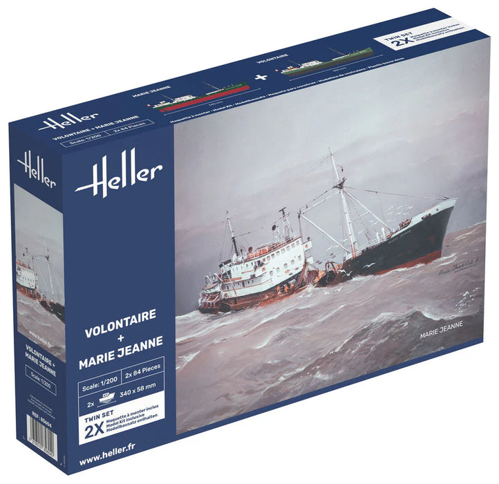 Heller 85604 1/200 Volontaire + Marie Jeanne Trawler Model Ship Kit