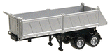 Herpa 5288 HO Scale 27' Gravel Dump Trailer - Silver