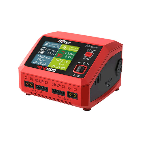 HiTEC 44311 RDX2 AC/DC 800W Dual RC Battery Charger