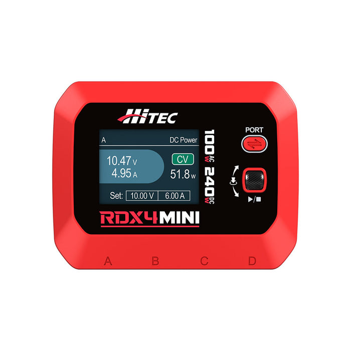 HiTEC 44350 RDX4 Mini Quad Smart LiPo Battery Balance Charger 4S 6AMP