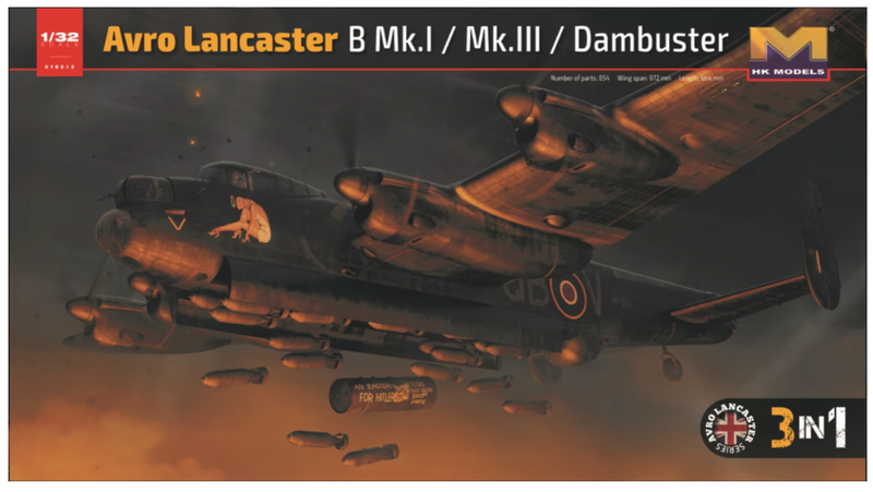HK Models 01E012 1/32 Avro Lancaster B MkI/ B MkIII/ Dambuster Model Aircraft Kit