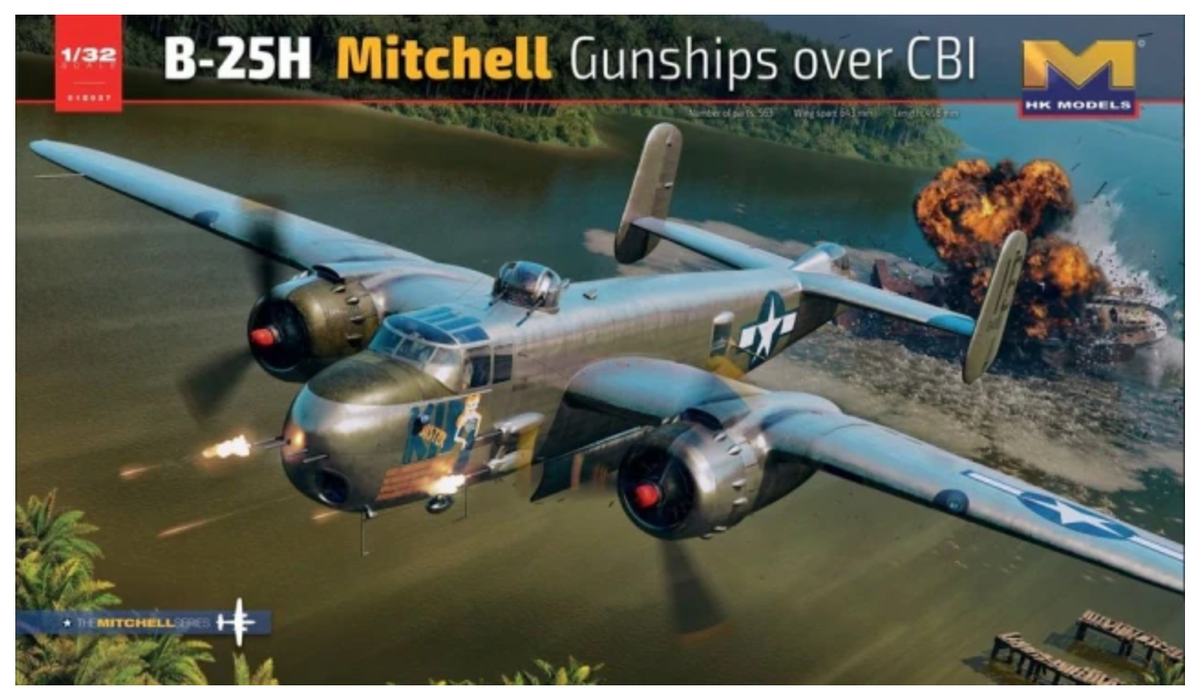 HK Models 01E037 1/32 B-25H Mitchell Gunships over CBI Model Aircraft Kit