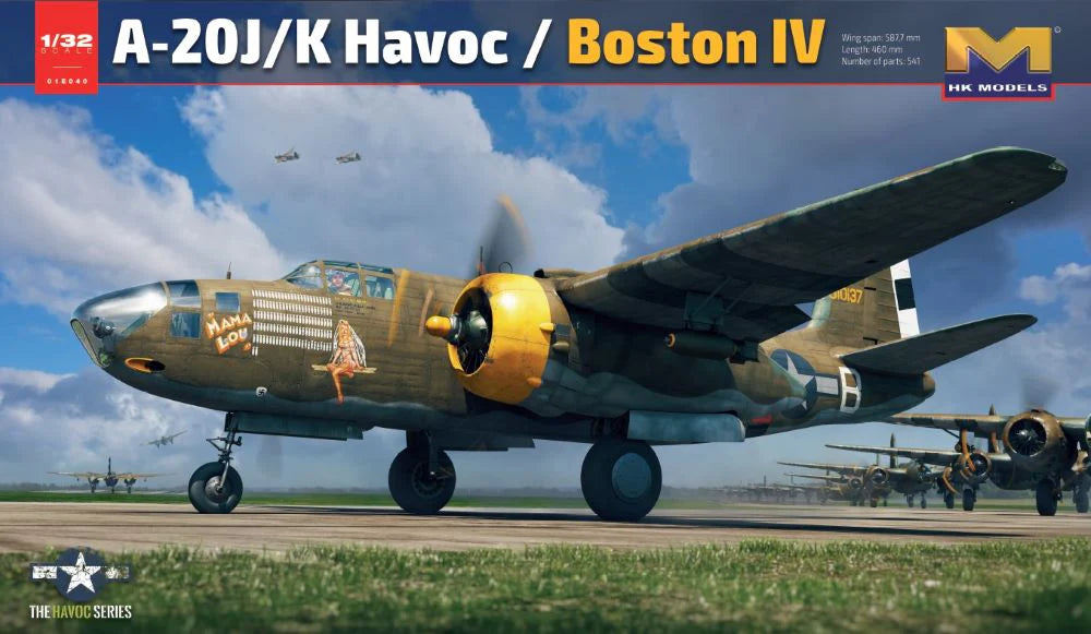 HK Models 01E040 1/32 A-20J/K Havoc / Boston Mk.IV Model Aircraft Kit