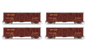 BLI 10727 HO Scale 40' Wood Stock Car Union Pacific UP 4-Pack No-Sound