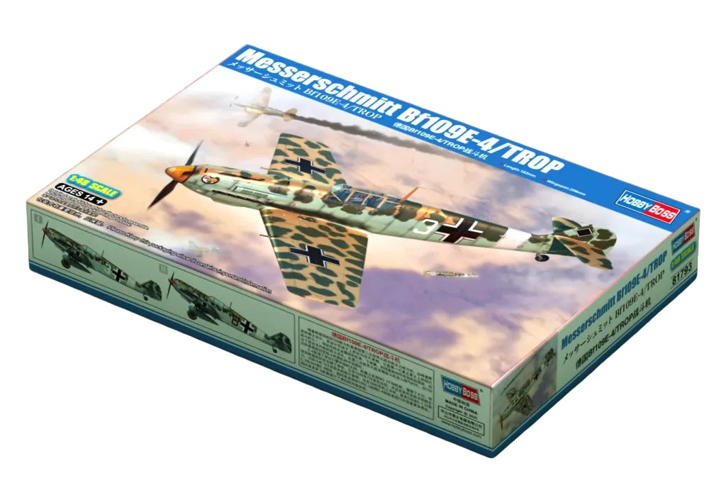 Hobby Boss 81793 1/48 Messerschmitt Bf109E-4/TROP Model Aircraft Kit
