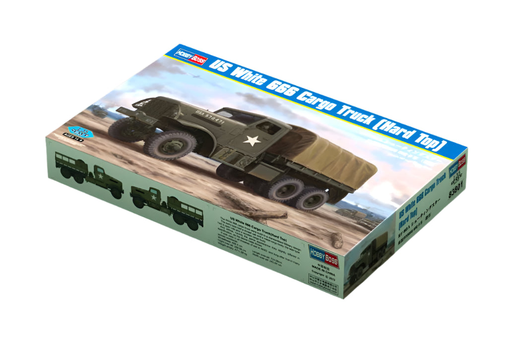 Hobby Boss 83801 1/35 US White 666 (Hard Top) Cargo Truck Model Kit