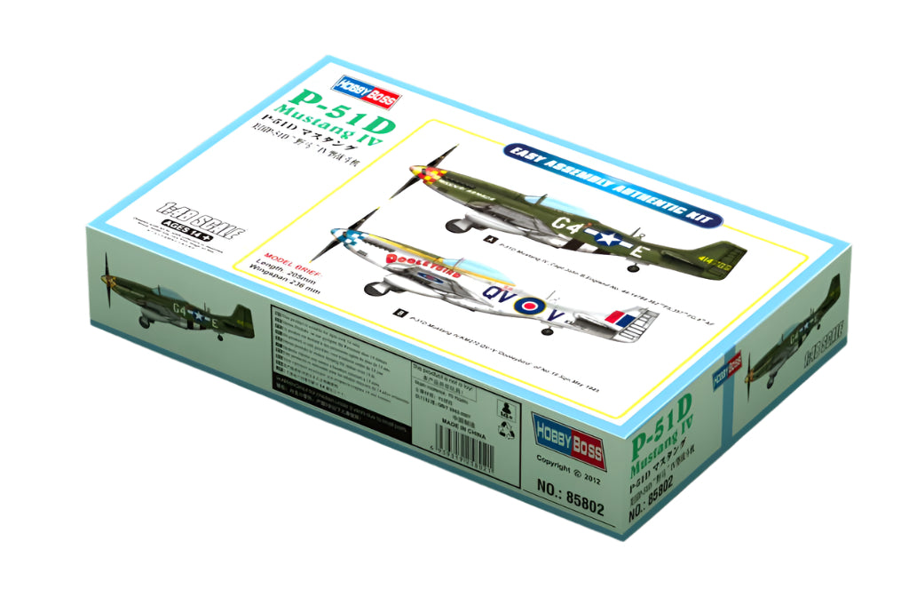 Hobby Boss 85802 1/48 P-51D Mustang IV Fighter Model Plane Kit