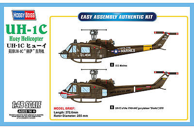 Hobby Boss 85803 1/48 UH-1C HUEY Model Helicopter Kit