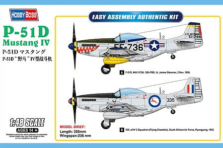 Hobby Boss 85806 1/48 P-51D Mustang IV Fighter Model Plane Kit