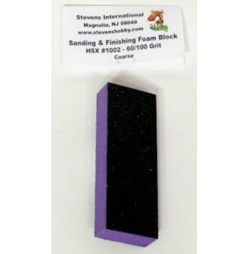 Hobby Stix 1002 60/100 Grit Coarse Sanding & Finishing Foam Block